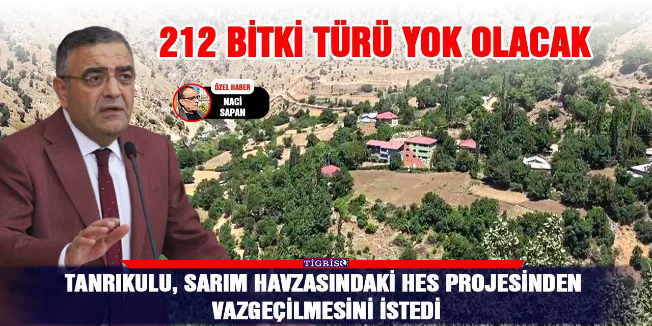 Tanrıkulu, Sarım Havzasındaki HES projesinden vazgeçilmesini istedi