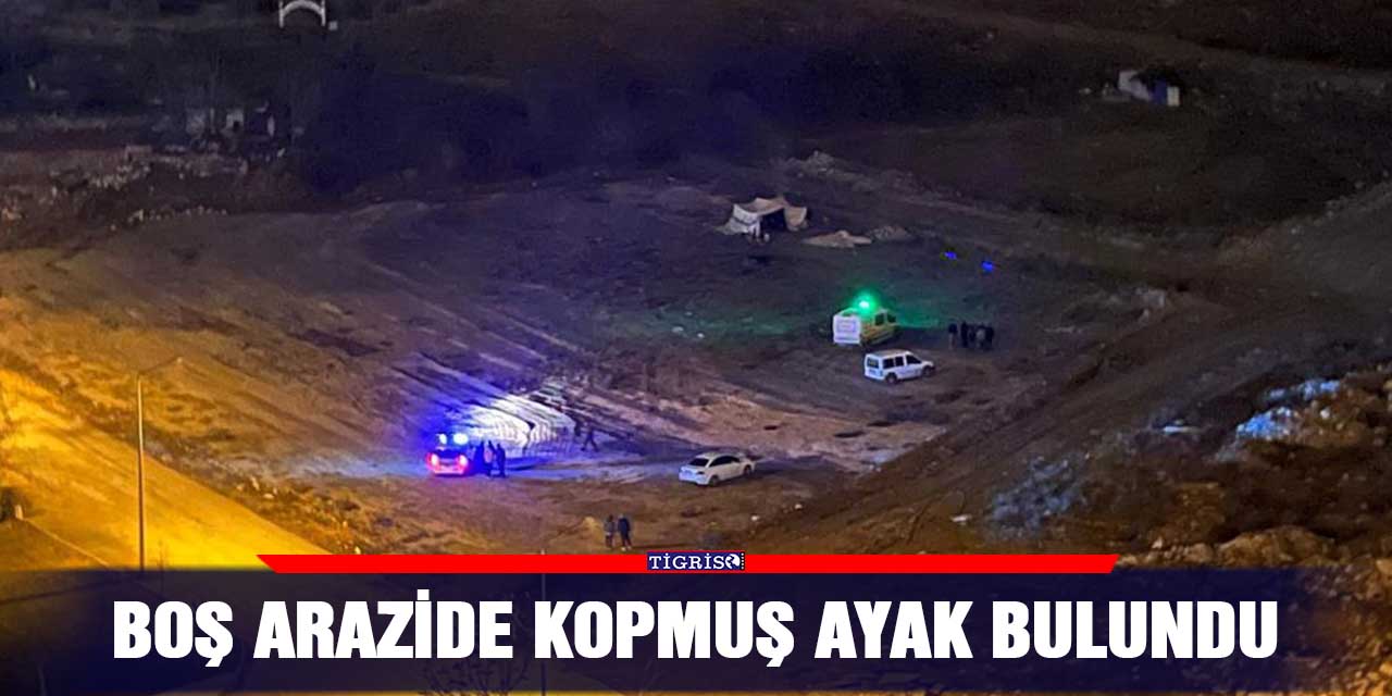 Boş arazide kopmuş ayak bulundu