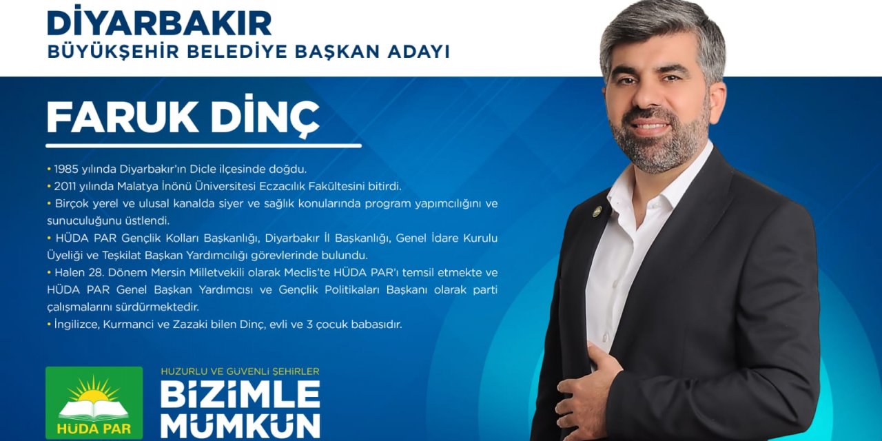 Hüdapar Diyarbakır Büyükşehir adayı Faruk Dinç