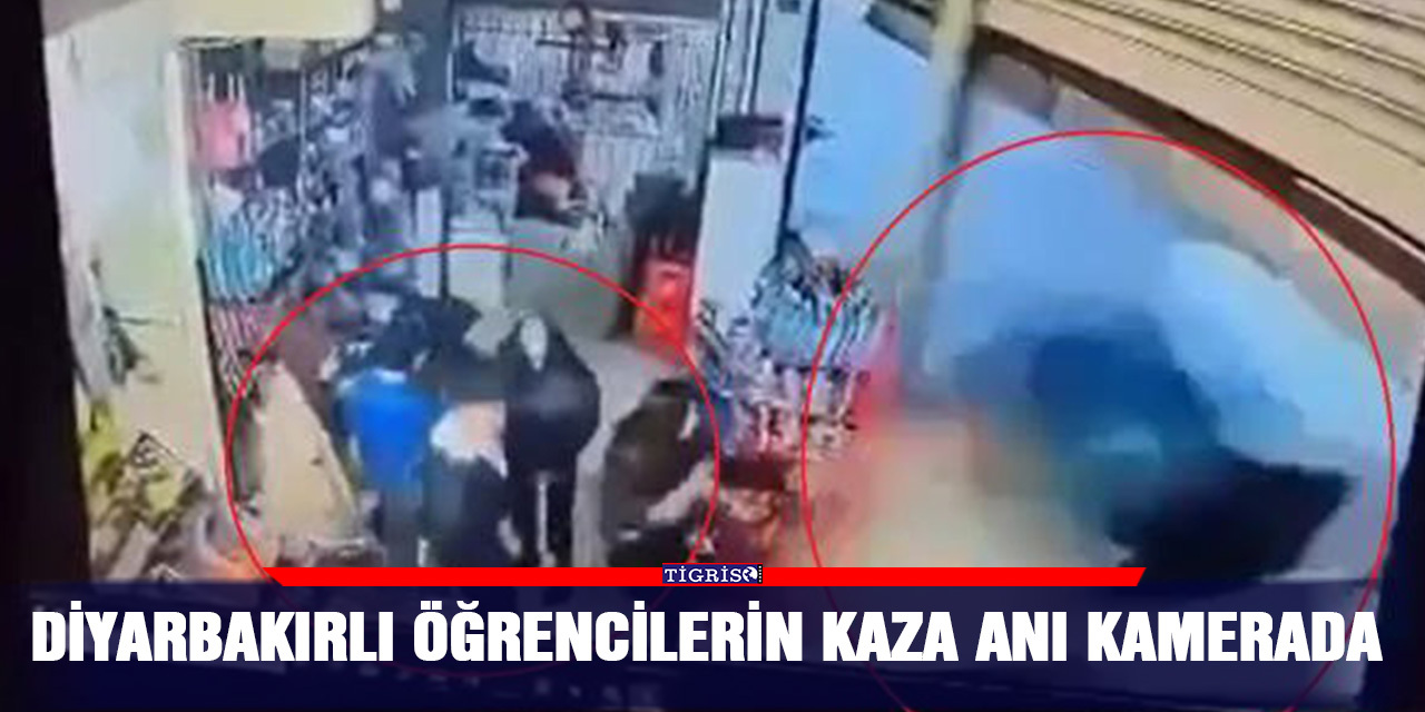 Diyarbakırlı öğrencilerin kaza anı kamerada