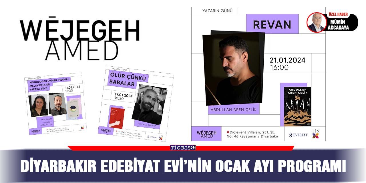 Diyarbakır Edebiyat Evi’nin ocak ayı programı