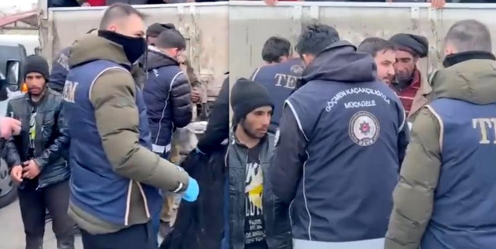 Kamyon kasasında 99 kaçak göçmen yakalandı: 3 Tutuklama