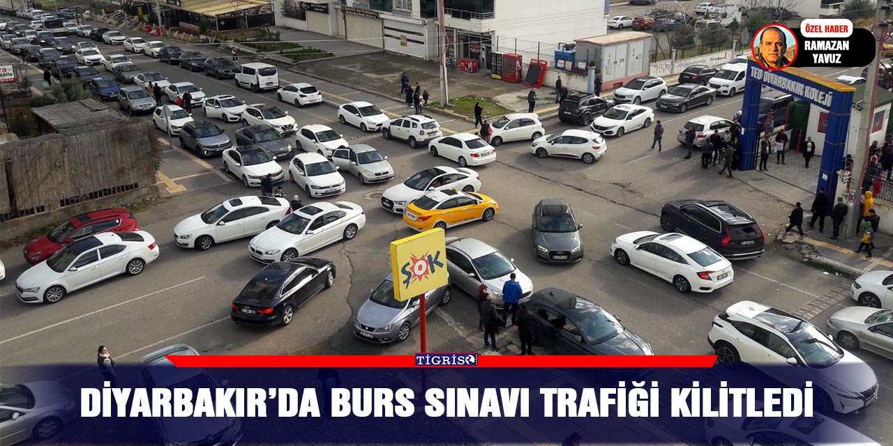 VİDEO - Diyarbakır’da burs sınavı trafiği kilitledi