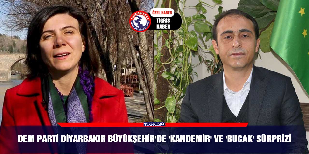 DEM Parti Diyarbakır Büyükşehir'de 'Kandemir' ve 'Bucak' sürprizi