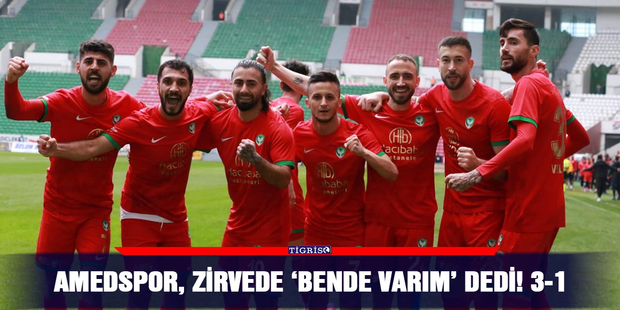 Amedspor, zirvede ‘bende varım’ dedi! 3-1