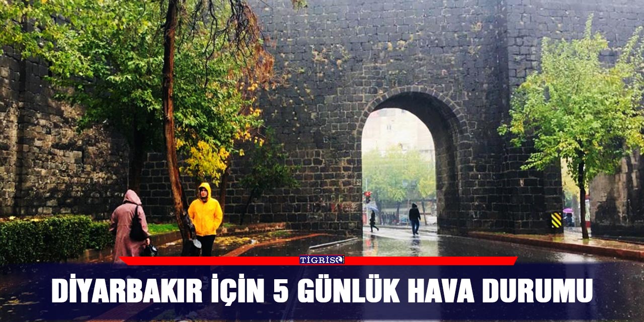 Diyarbakır için 5 günlük hava durumu