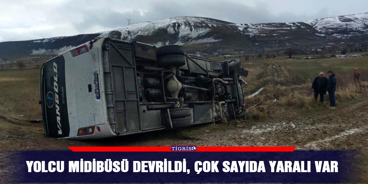 Yolcu midibüsü devrildi, çok sayıda yaralı var