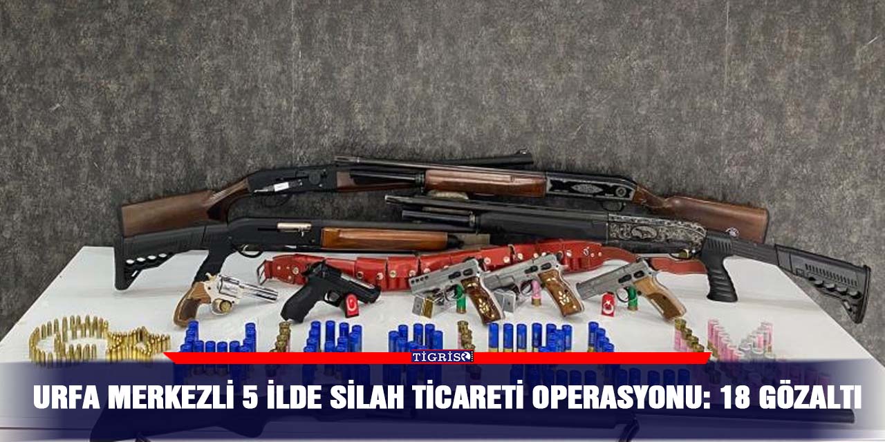 Urfa merkezli 5 ilde silah ticareti operasyonu: 18 gözaltı