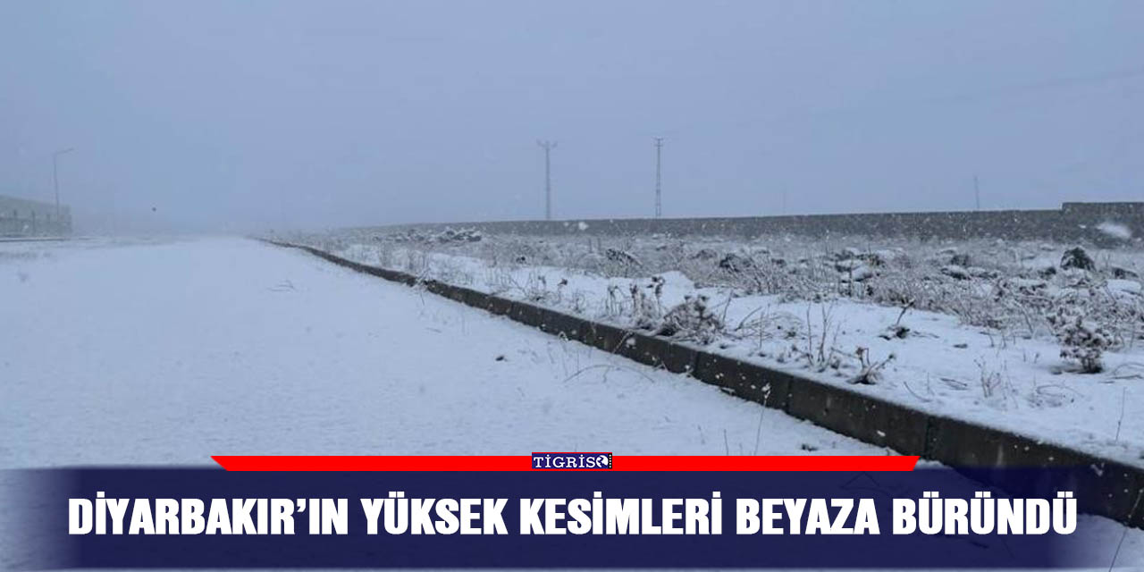 Diyarbakır’ın yüksek kesimleri beyaza büründü