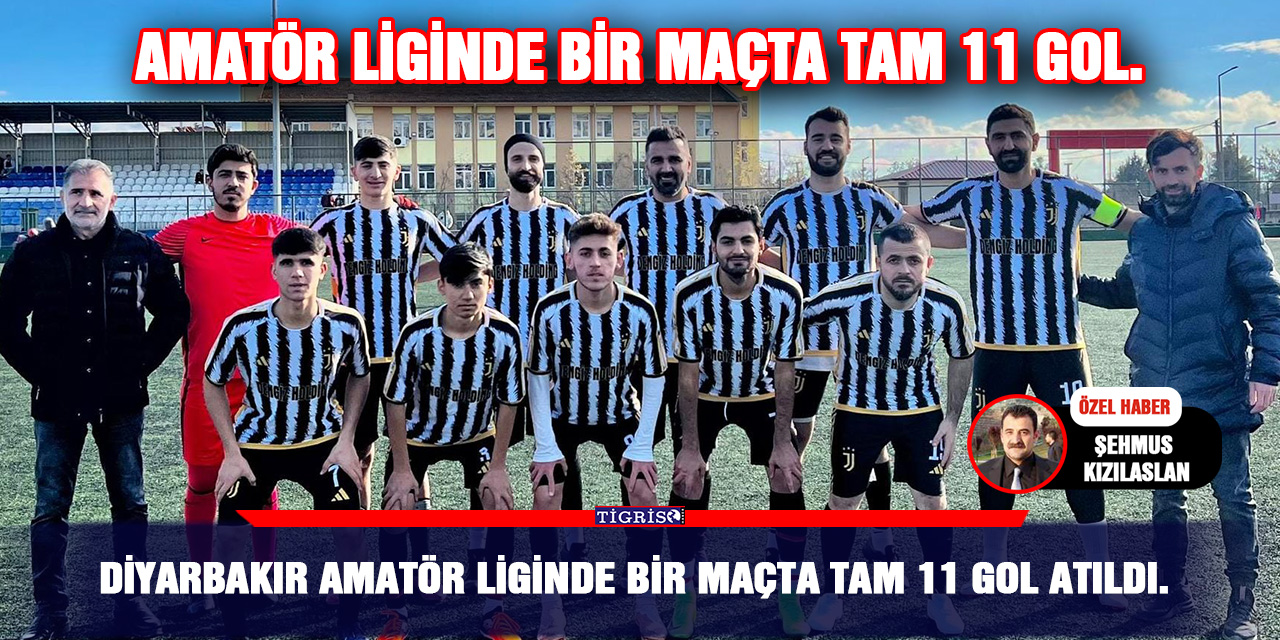 Diyarbakır Amatör liginde bir maçta tam 11 gol atıldı