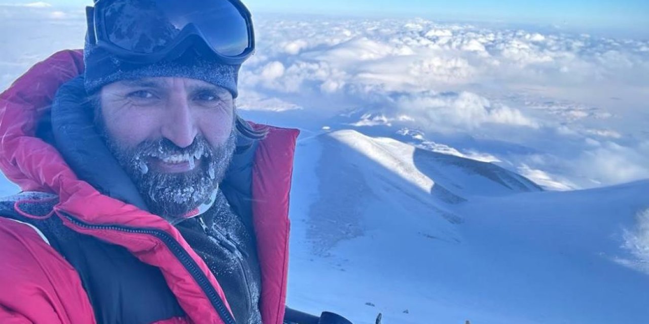 Dağ'a tırmandı sakalları don tuttu