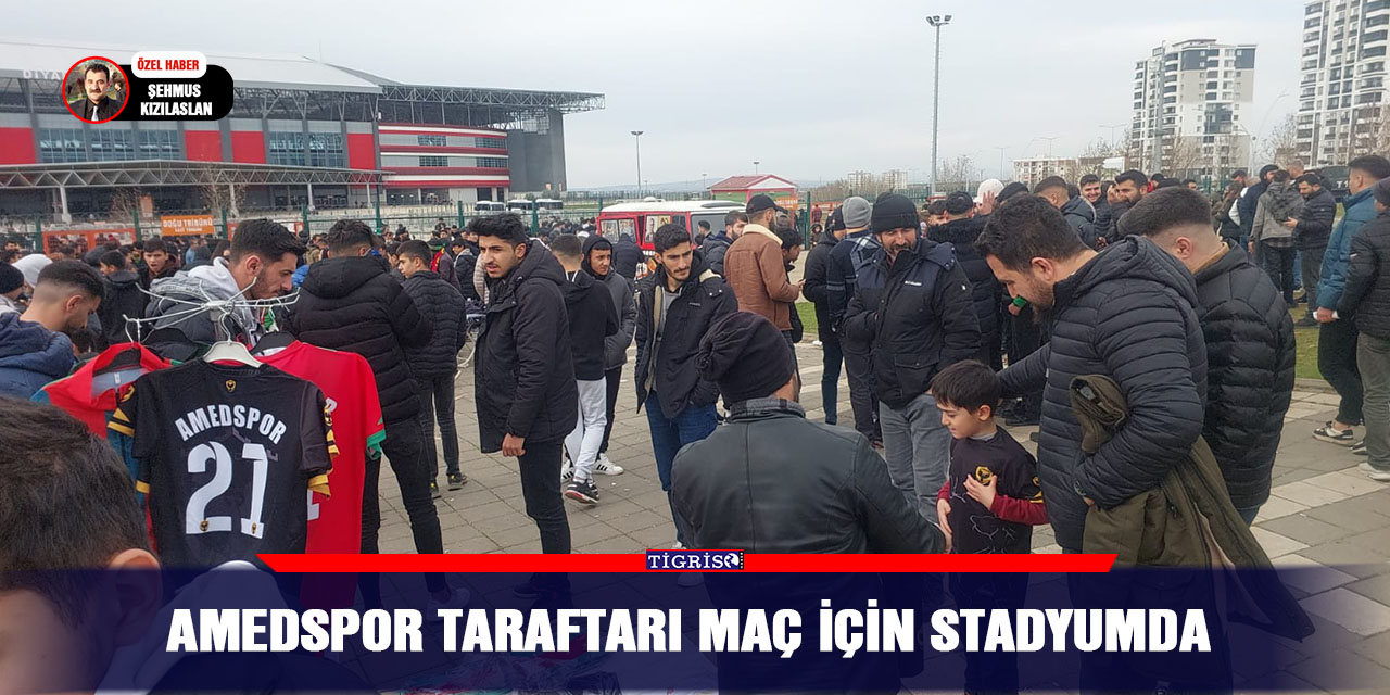 Amedspor taraftarı maç için stadyumda