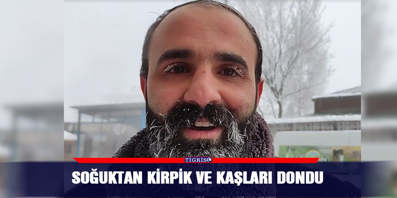 Soğuktan kirpik ve kaşları dondu