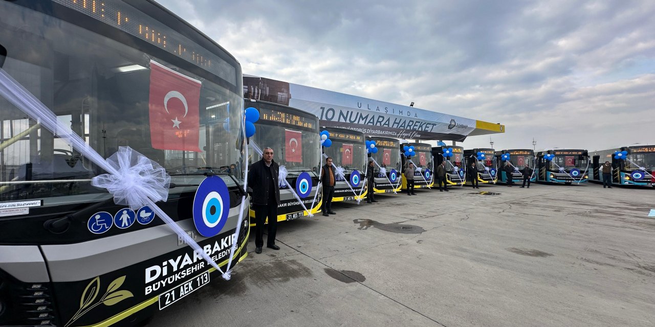 Diyarbakır’da 10 yeni otobüs hizmete alındı