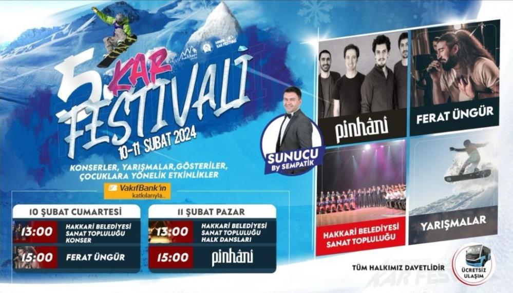 Hakkari’de 5. kar festivali düzenlenecek