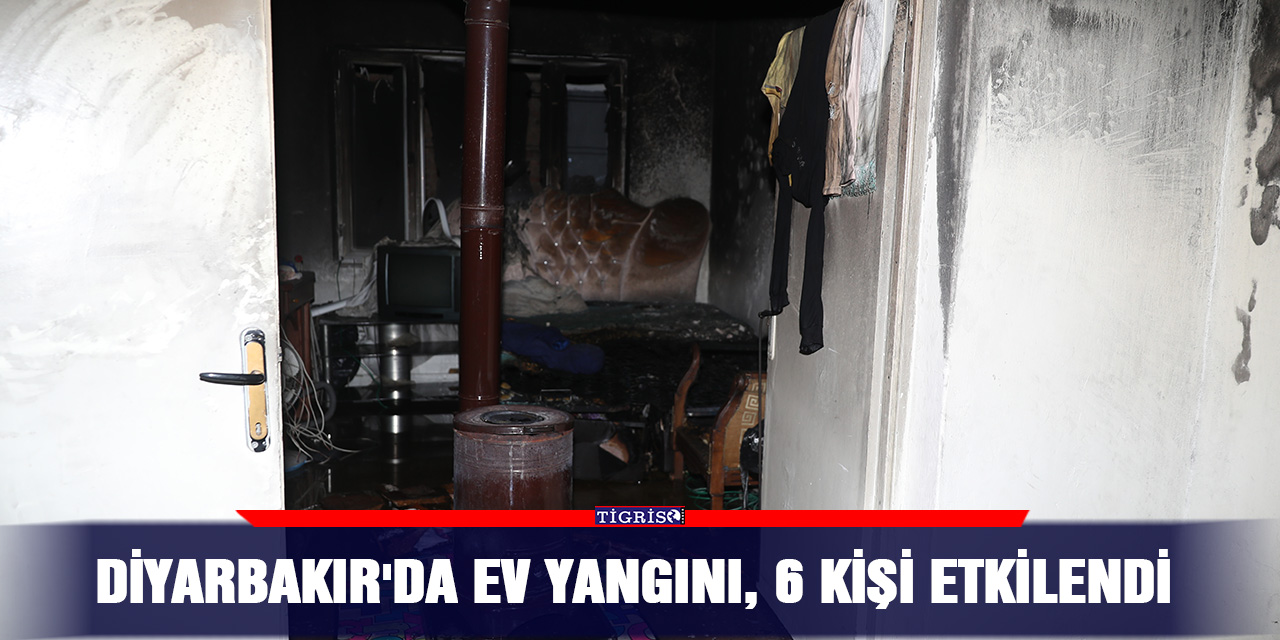 VİDEO - Diyarbakır'da ev yangını, 6 kişi etkilendi