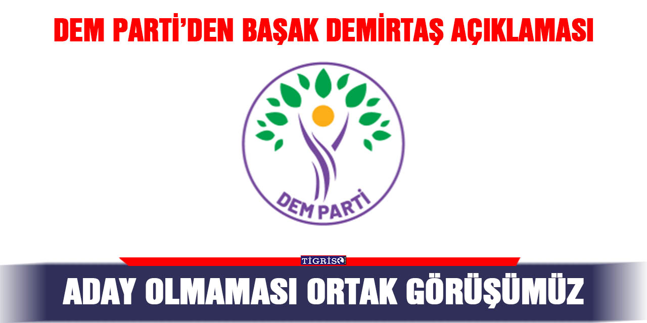 DEM Parti’den Başak Demirtaş açıklaması