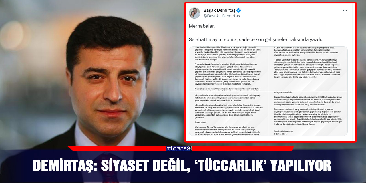 Demirtaş: Siyaset değil, ‘Tüccarlık’ yapılıyor
