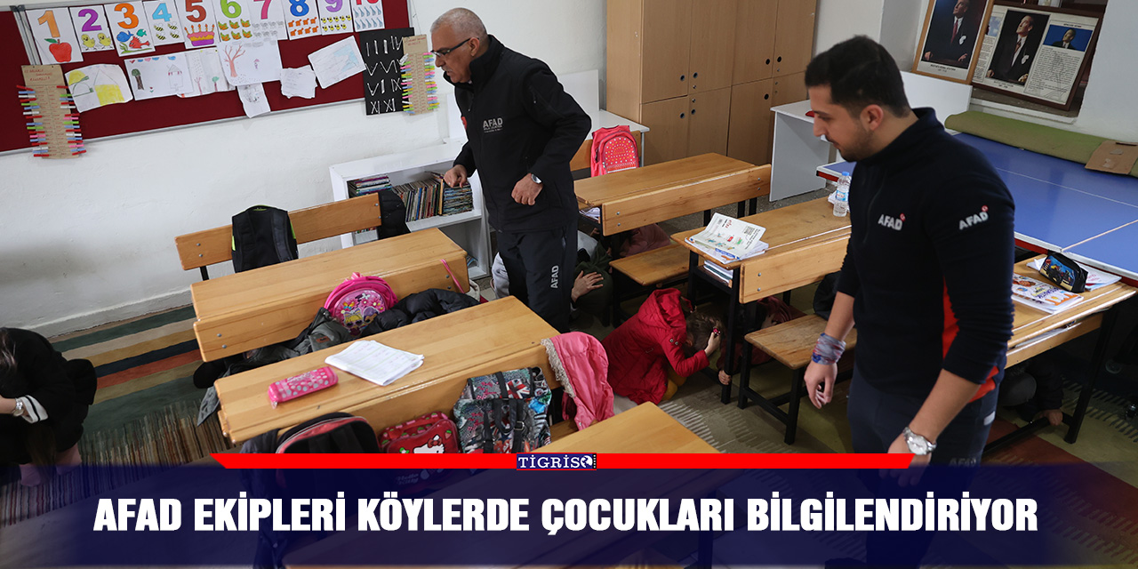 AFAD ekipleri köylerde çocukları bilgilendiriyor