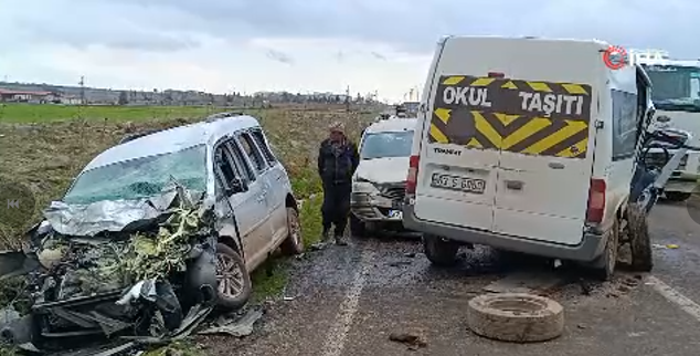 VİDEO - Siverek’te zincirleme kaza