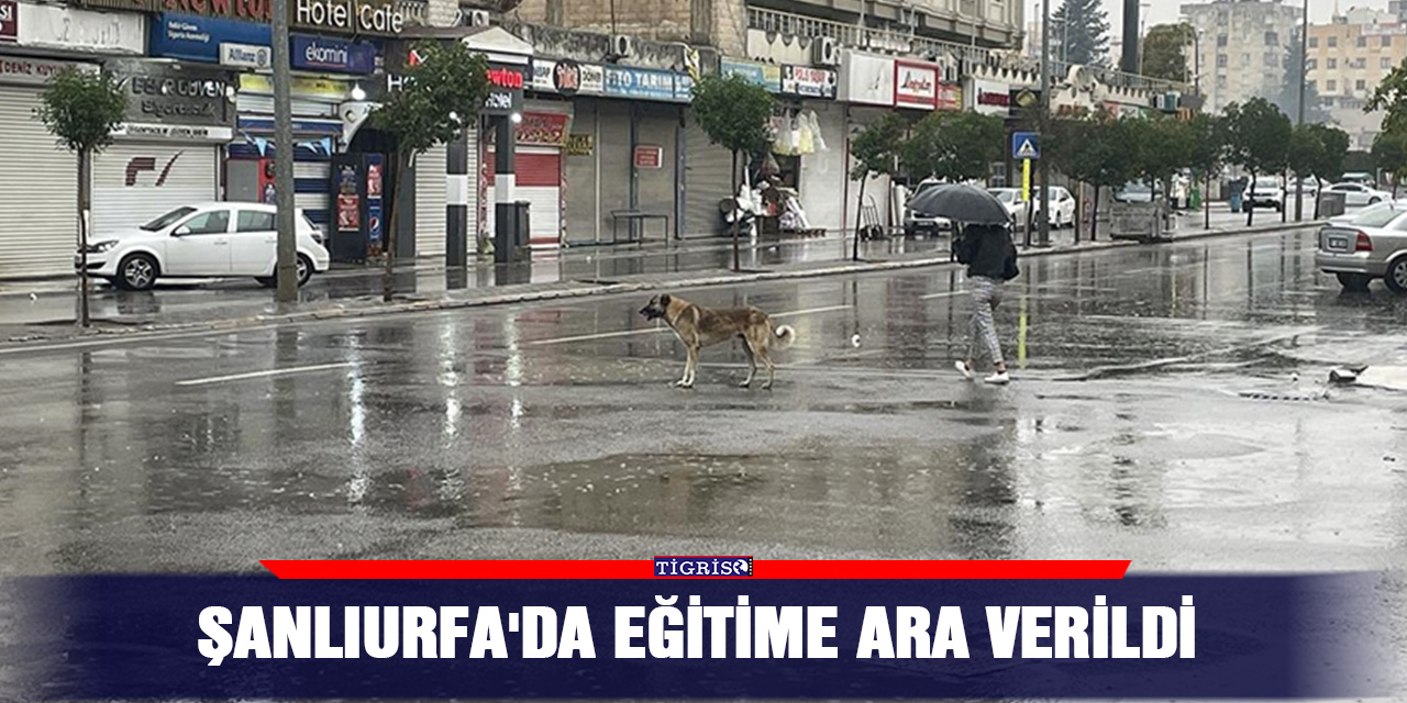 Şanlıurfa'da eğitime ara verildi