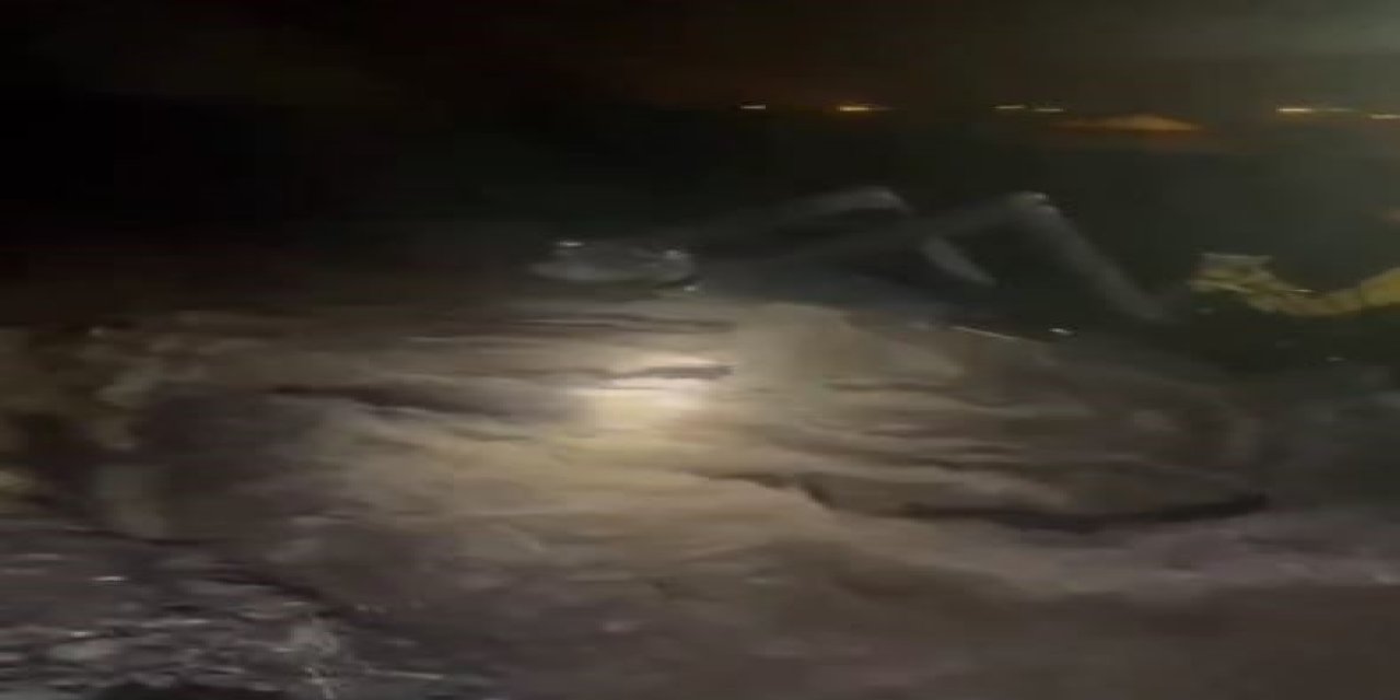 Yağış sonrası dereler taştı