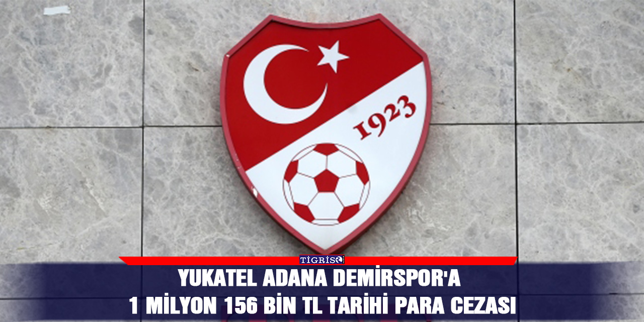 Yukatel Adana Demirspor'a 1 Milyon 156 bin TL tarihi Para cezası