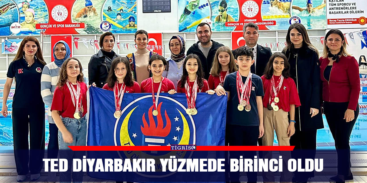 TED Diyarbakır yüzmede birinci oldu
