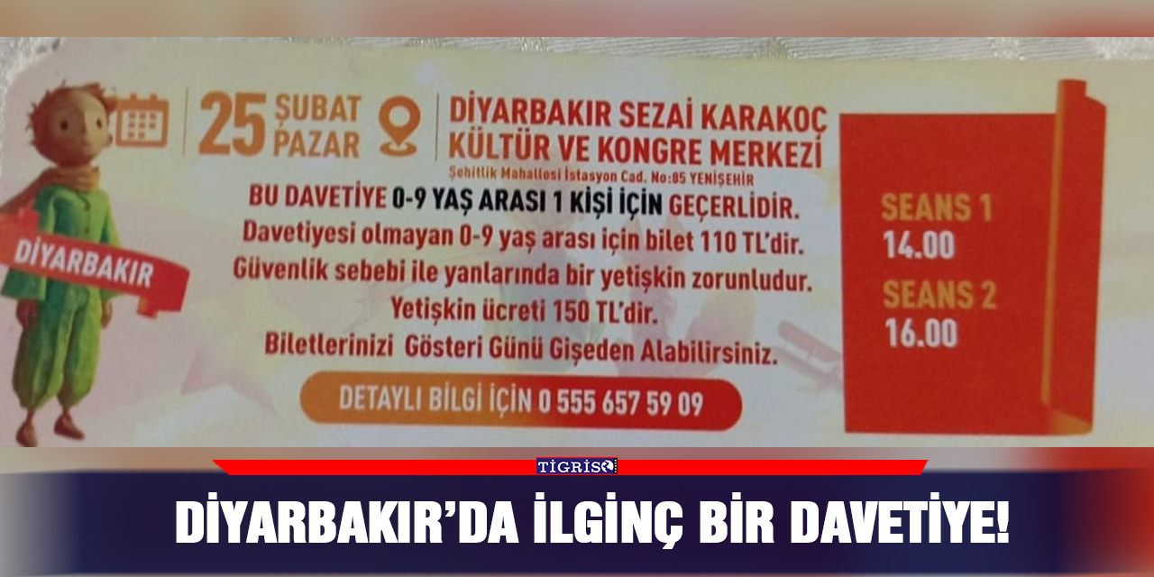 Diyarbakır’da ilginç bir davetiye!