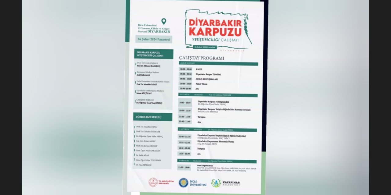 Diyarbakır Karpuzu Yetiştiriciliği Yaygınlaştırılacak