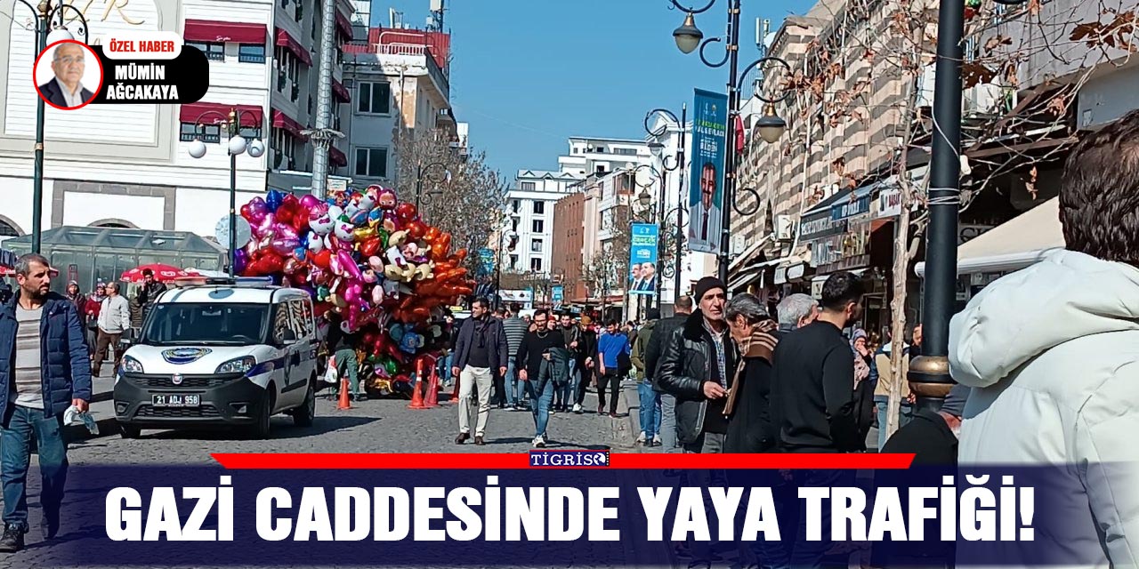 Gazi Caddesinde yaya trafiği!