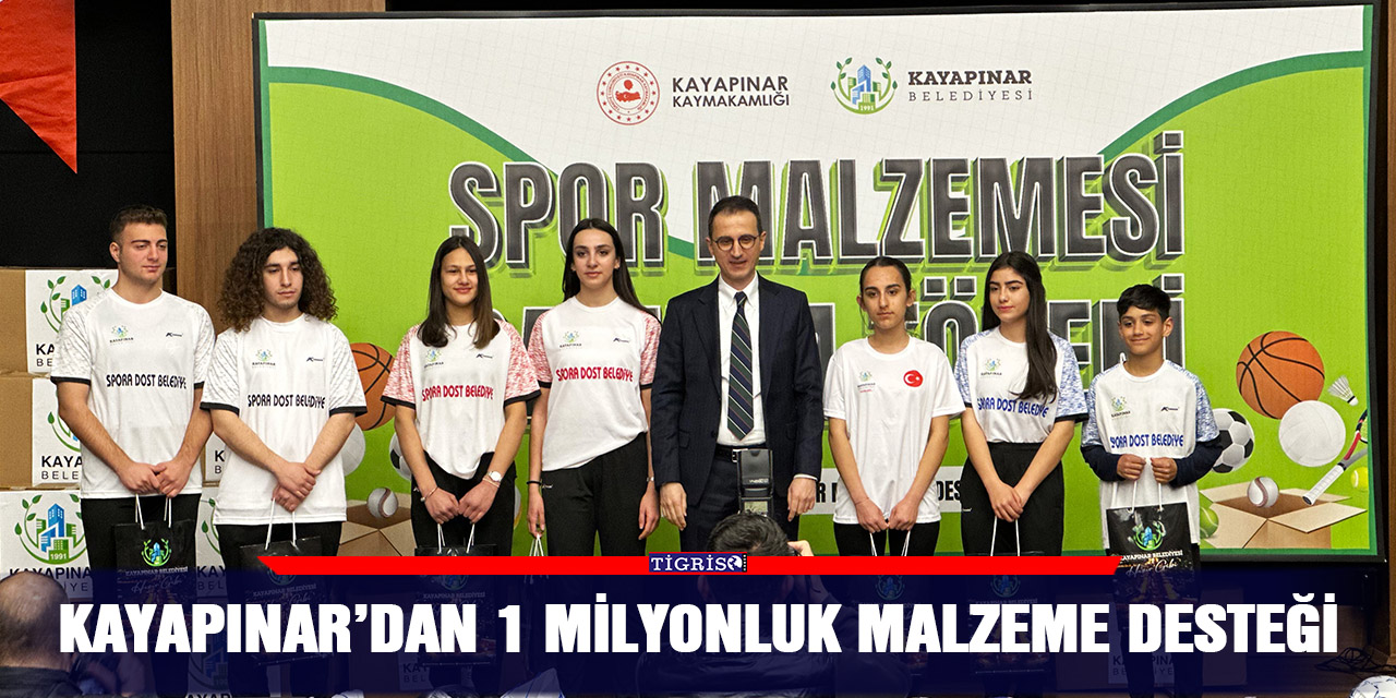 Kayapınar’dan 1 milyonluk malzeme desteği