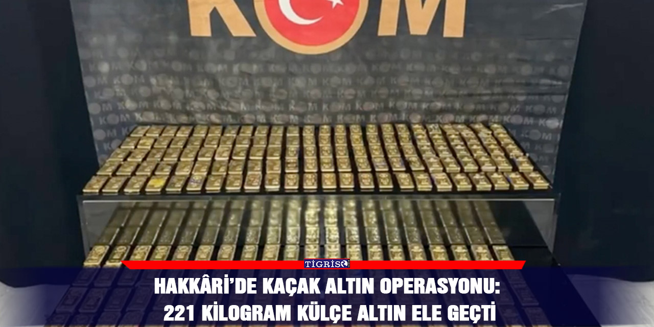 Hakkâri’de kaçak altın operasyonu