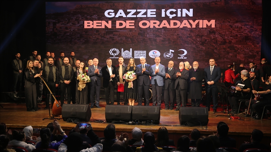 Sanatçılar Mardin'de Gazze için buluştu