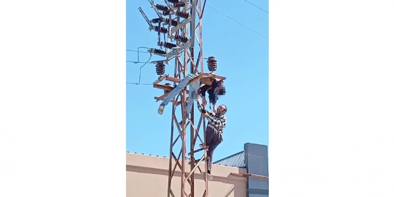 Feci olay: Tırmandığı elektrik direğinde akıma kapıldı