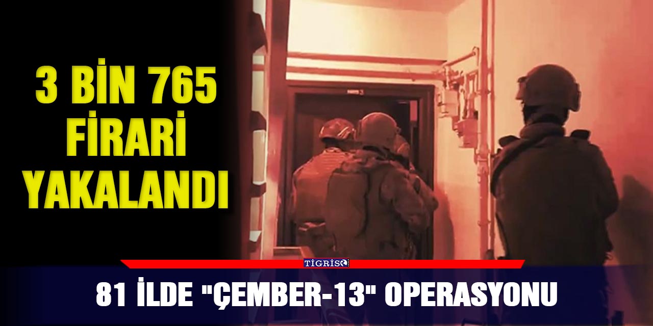 VİDEO-81 ilde "Çember-13" operasyonu