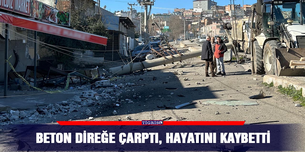 Beton direğe çarptı, hayatını kaybetti