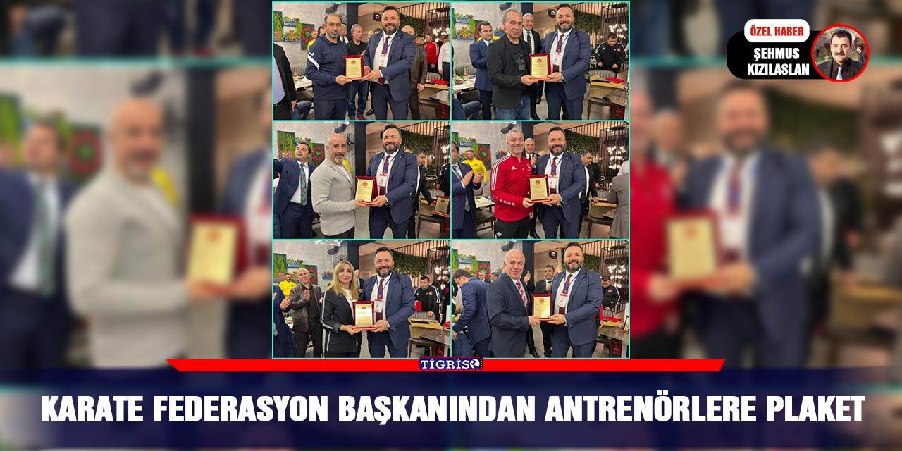 Karate Federasyon Başkanından antrenörlere plaket