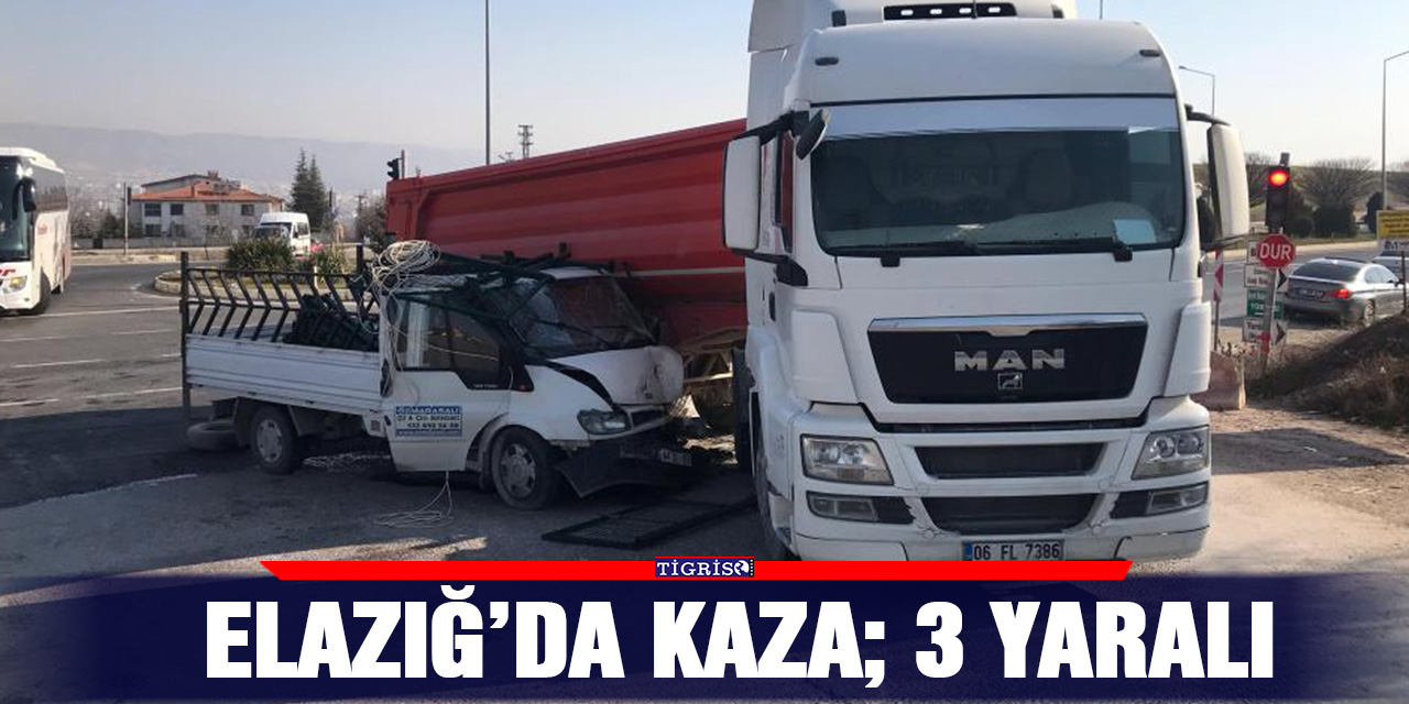 Elazığ’da kaza; 3 yaralı