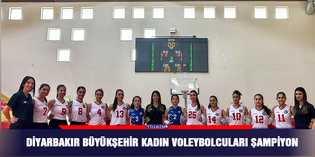 Diyarbakır Büyükşehir kadın Voleybolcuları şampiyon