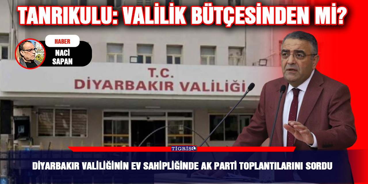 Diyarbakır Valiliğinin ev sahipliğinde AK Parti toplantılarını sordu