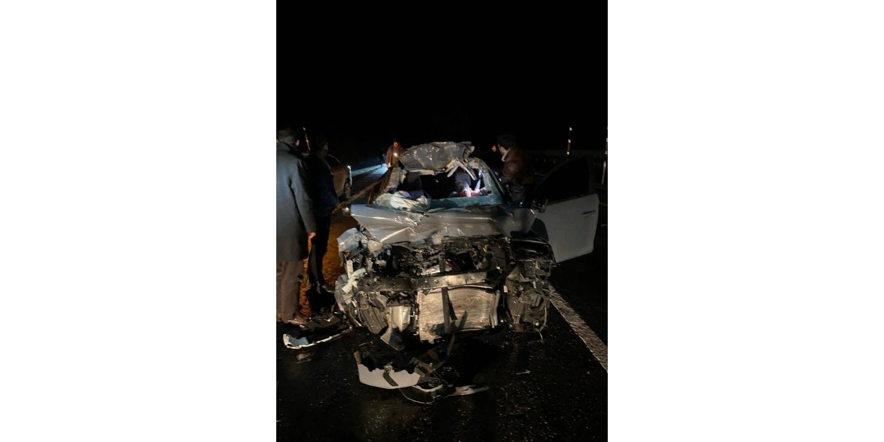 Otomobil odun yüklü kamyona çarptı: 1 ölü