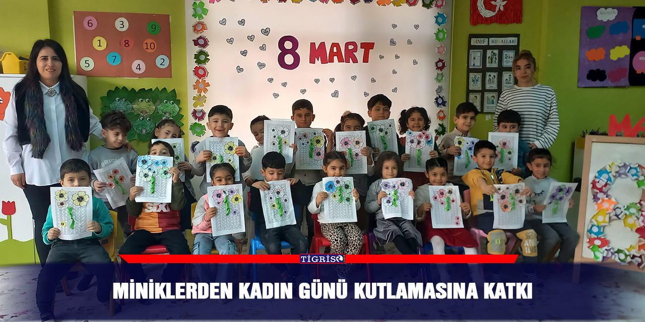 Miniklerden kadın günü kutlamasına katkı