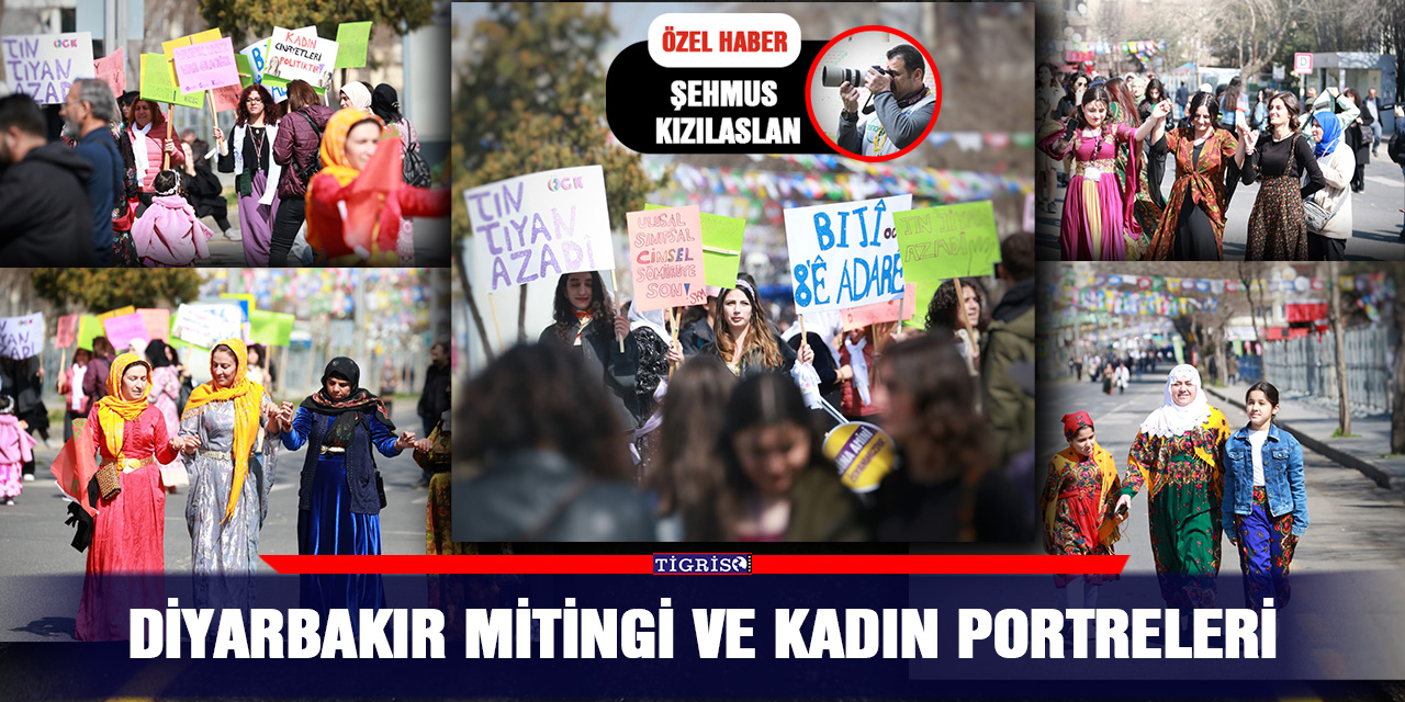 Diyarbakır mitingi ve kadın portreleri