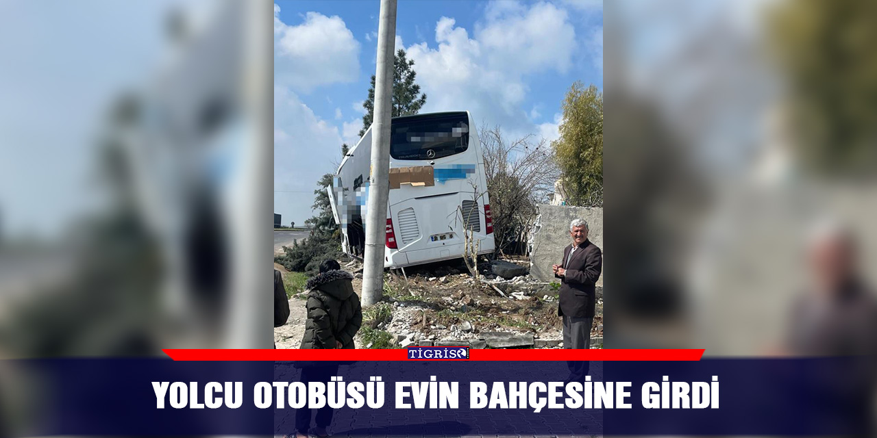 Yolcu otobüsü evin bahçesine girdi