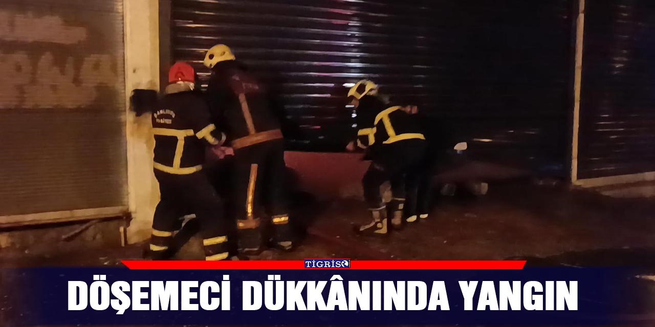 Döşemeci dükkânında yangın
