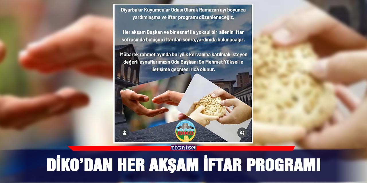 DİKO’dan her akşam iftar programı