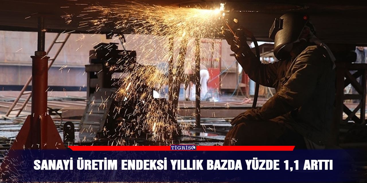 Sanayi üretim endeksi yıllık bazda yüzde 1,1 arttı
