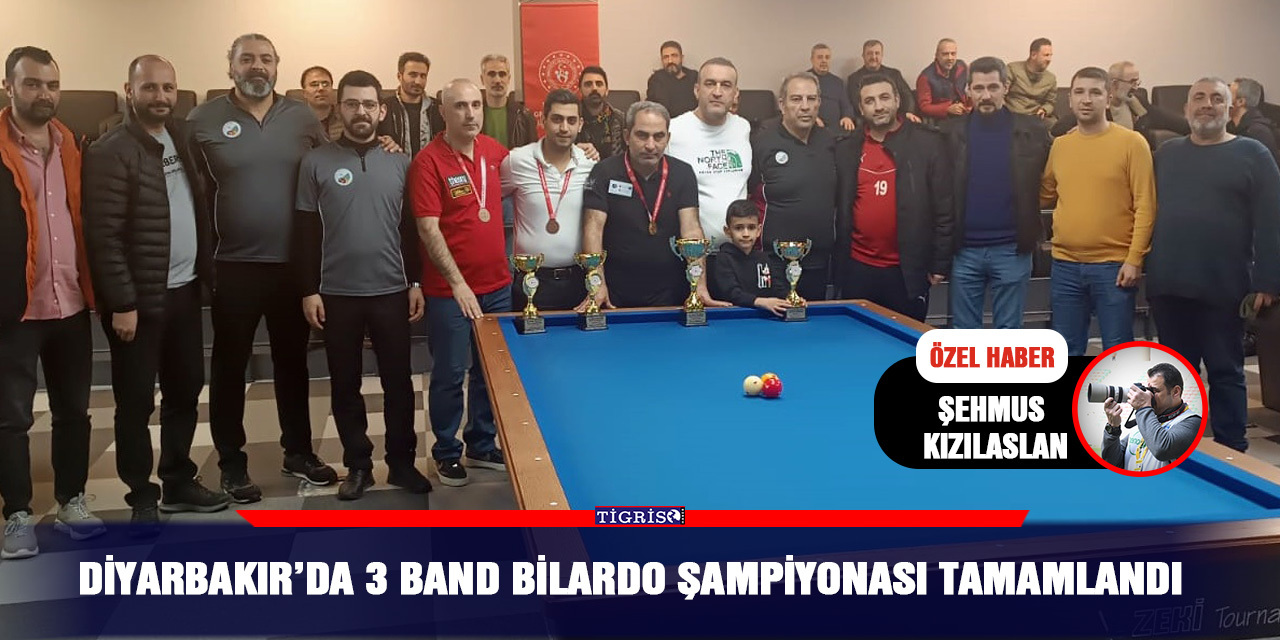 Diyarbakır’da 3 Band Bilardo Şampiyonası tamamlandı