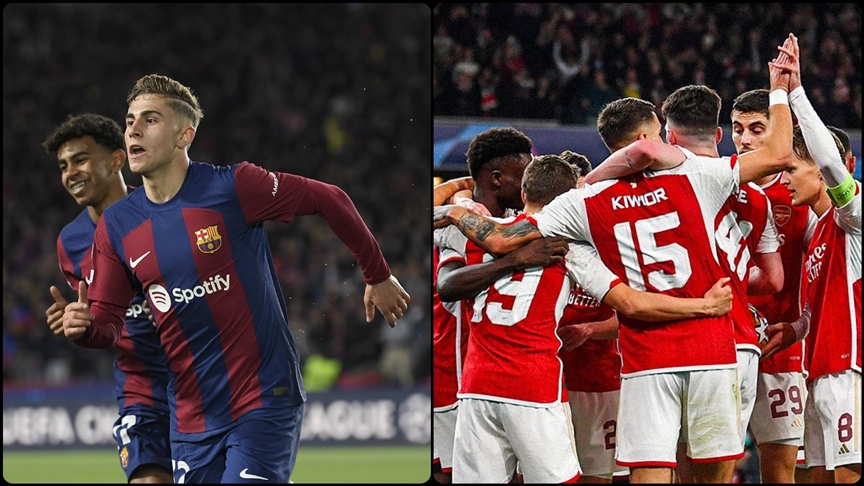Barcelona ve Arsenal, UEFA Şampiyonlar Ligi'nde çeyrek finalde